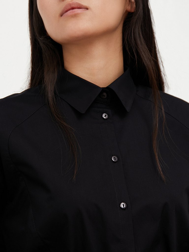 Классическая женская рубашка оверсайз из хлопка, Модель A20-11089R, Фото №6