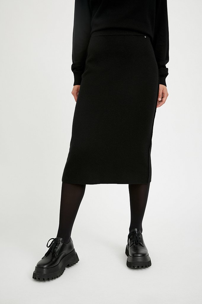 Трикотажная женская юбка с шерстью, Модель A20-12117, Фото №3