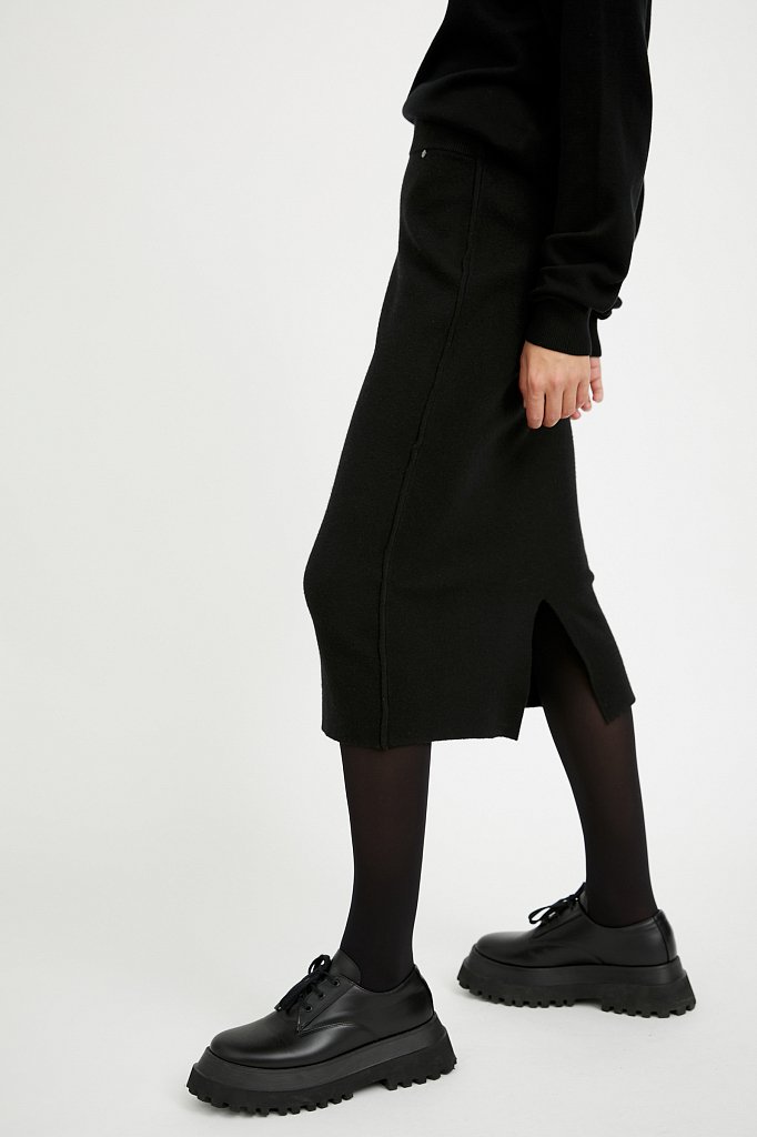 Трикотажная женская юбка с шерстью, Модель A20-12117, Фото №4