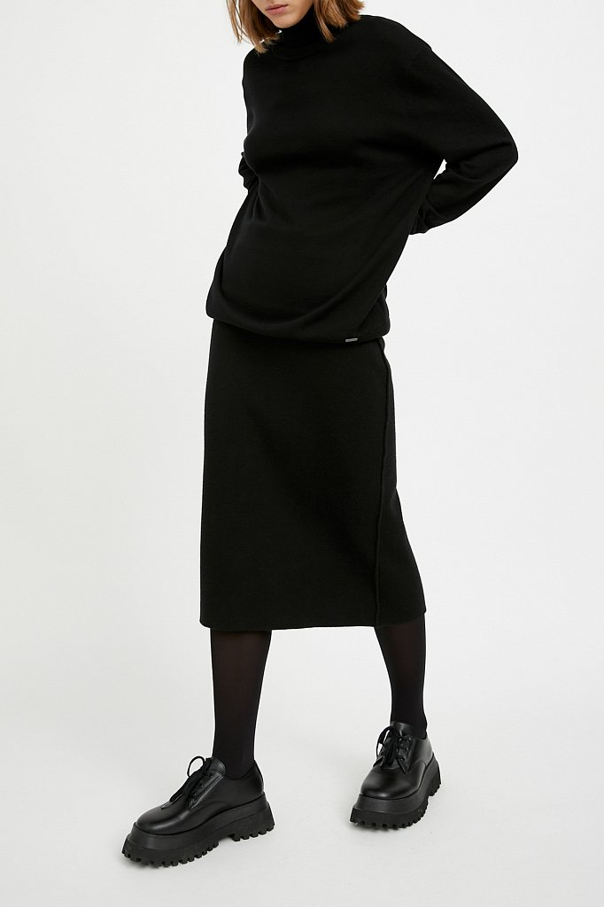 Трикотажная женская юбка с шерстью, Модель A20-12117, Фото №6