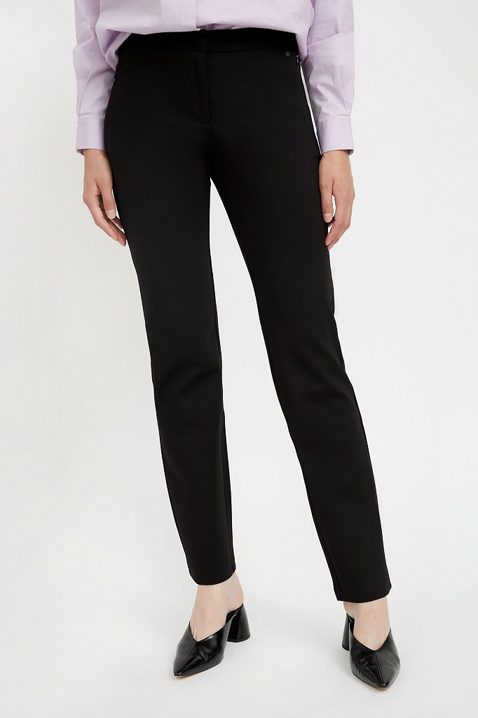 Классические женские брюки прямого кроя с вискозой, Модель A20-32047, Фото №2