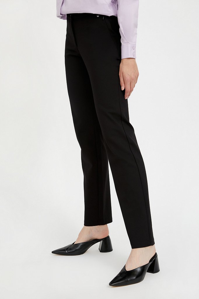 Классические женские брюки прямого кроя с вискозой, Модель A20-32047, Фото №3