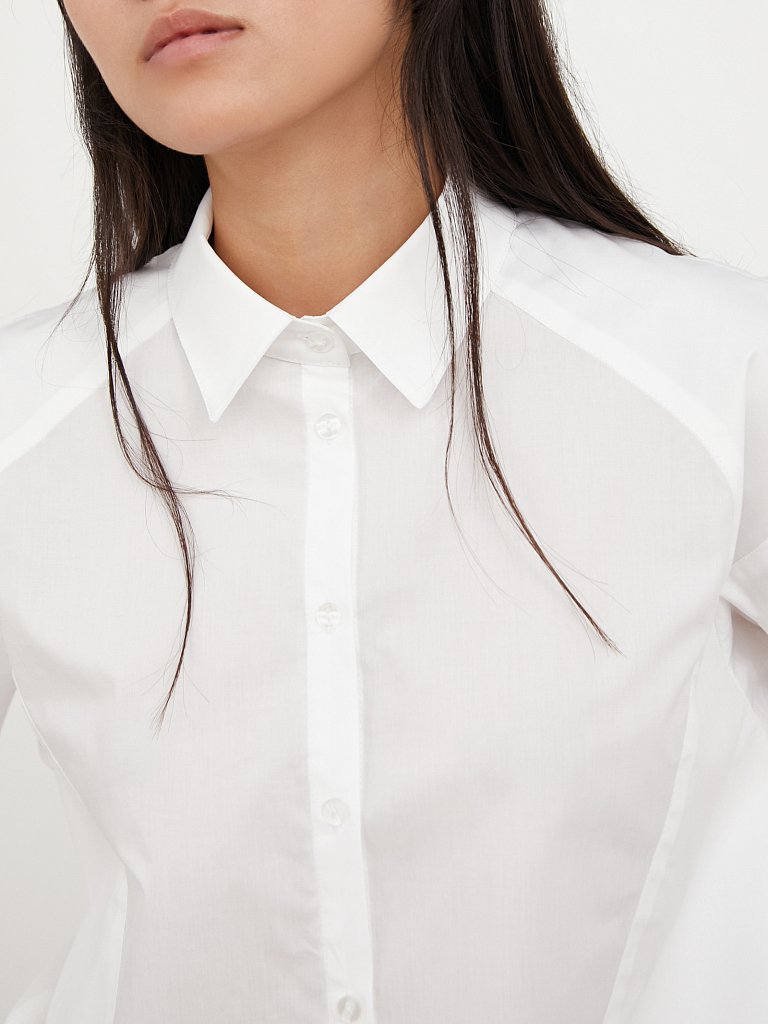 Классическая женская рубашка oversize из хлопка, Модель A20-11089R, Фото №5