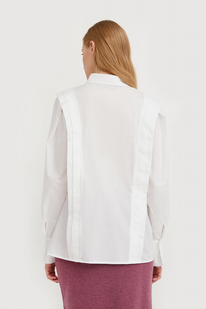 Блузка женская оверсайз с декоративной отделкой, Модель A20-11096R, Фото №5