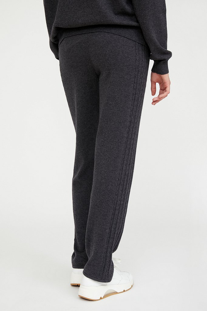Трикотажные женские брюки с отделкой сбоку, Модель A20-12123, Фото №4