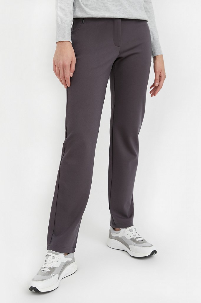 Классические женские брюки прямого кроя с вискозой, Модель A20-32047, Фото №2