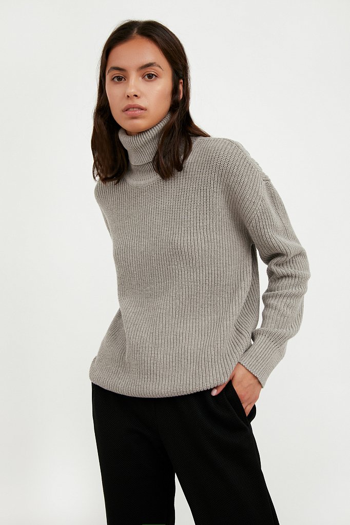 Трикотажный женский свитер оверсайз, Модель A20-32104, Фото №2
