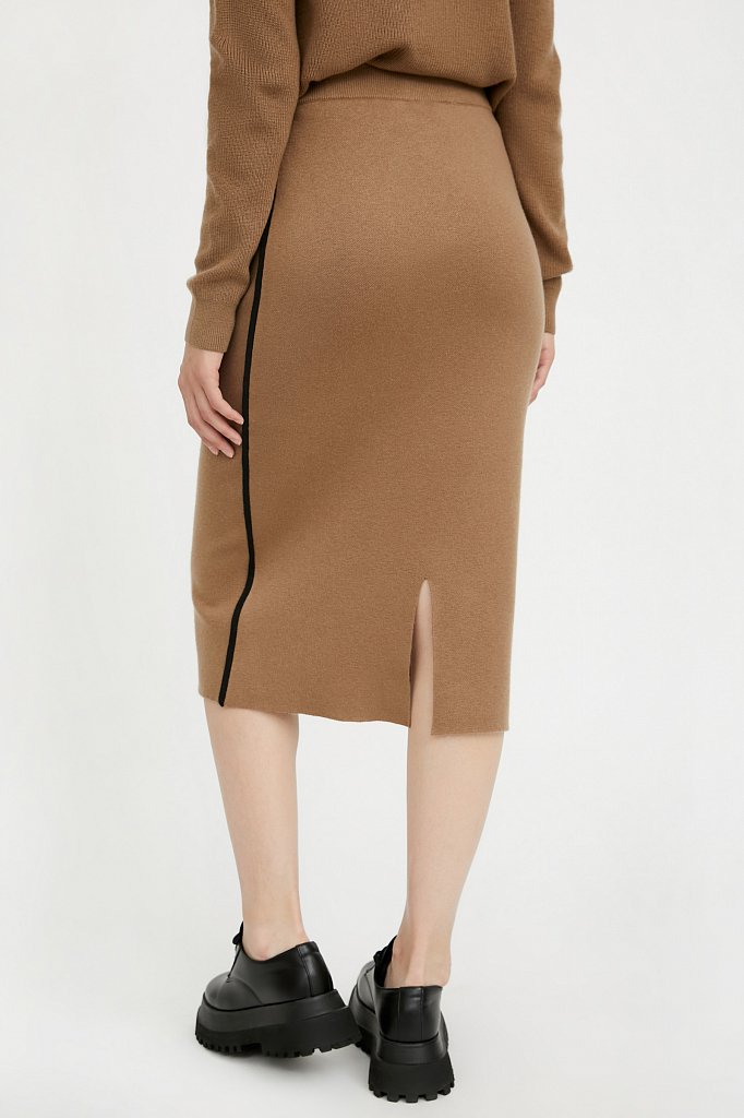 Трикотажная женская юбка с шерстью, Модель A20-12117, Фото №4
