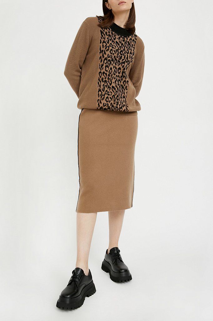 Трикотажная женская юбка с шерстью, Модель A20-12117, Фото №7