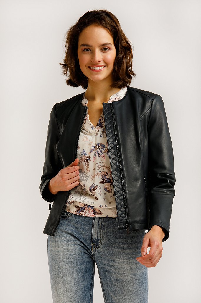 Куртка кожаная женская, Модель B20-11812, Фото №1
