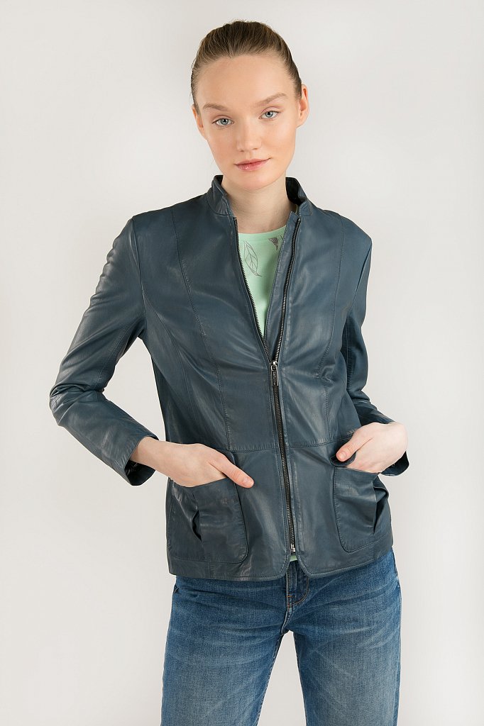 Куртка кожаная женская, Модель B20-11809, Фото №1