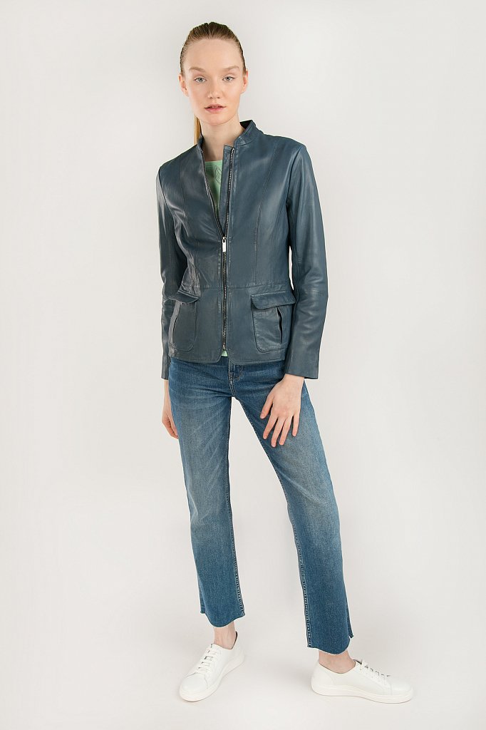 Куртка кожаная женская, Модель B20-11809, Фото №2
