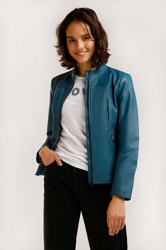 Куртка кожаная женская, Модель B20-11806, Фото №1