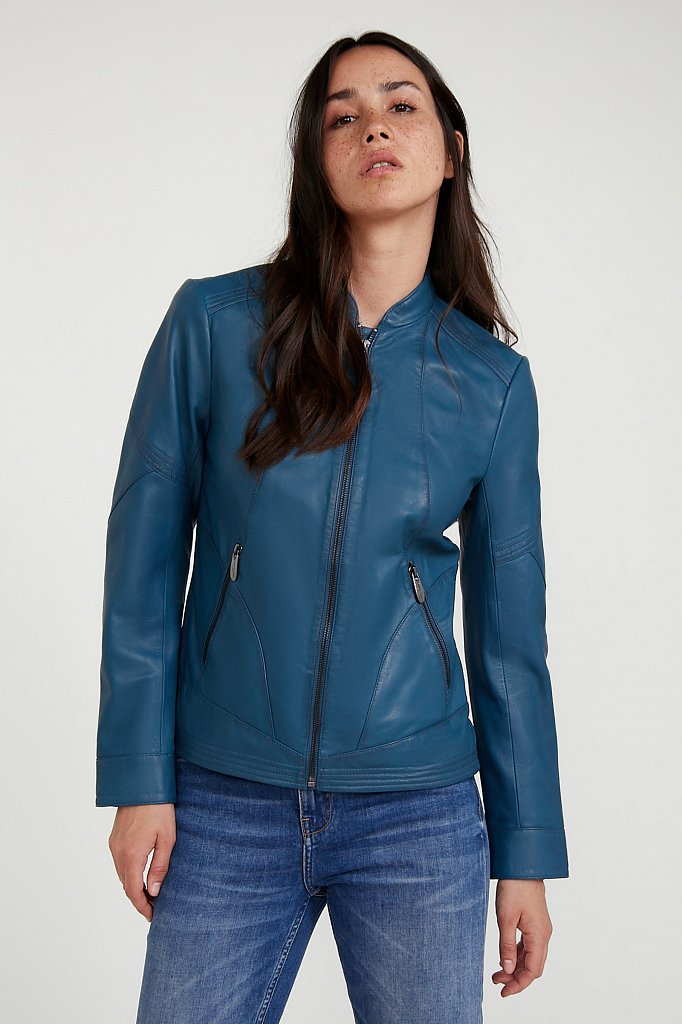 Куртка кожаная женская, Модель B20-11807, Фото №1