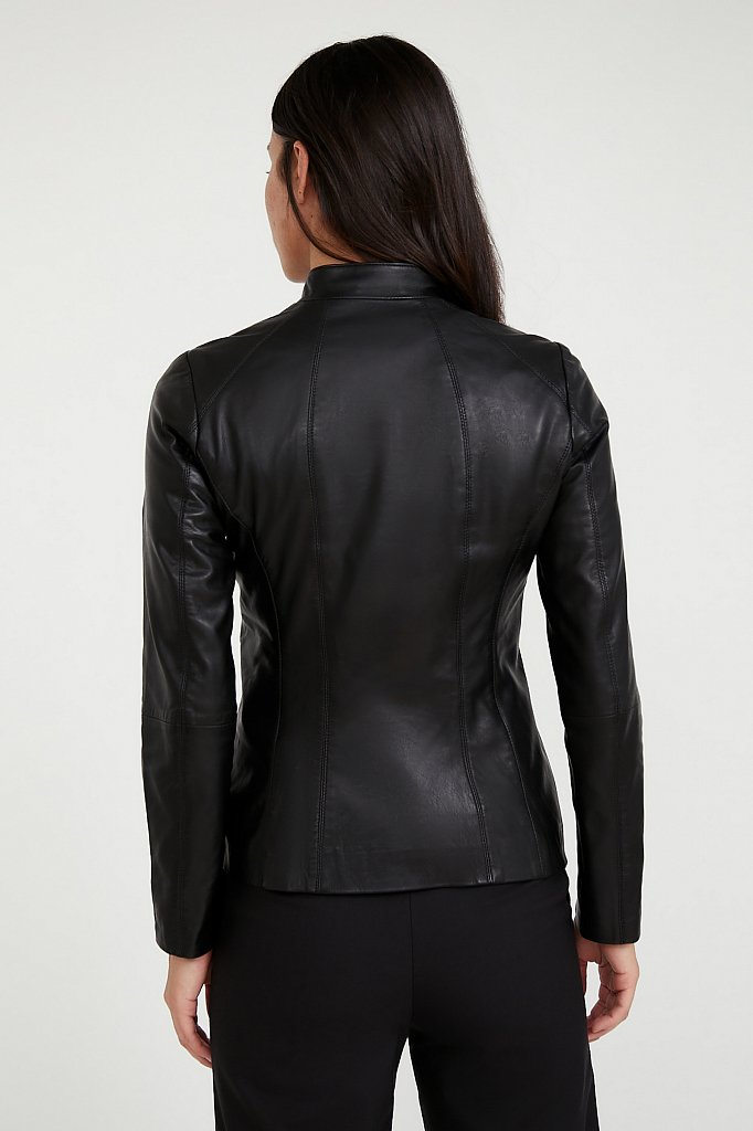 Куртка кожаная женская, Модель B20-11811, Фото №4