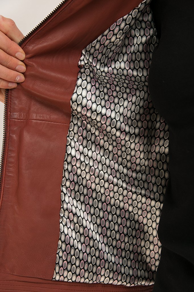 Куртка кожаная женская, Модель B20-11807, Фото №5