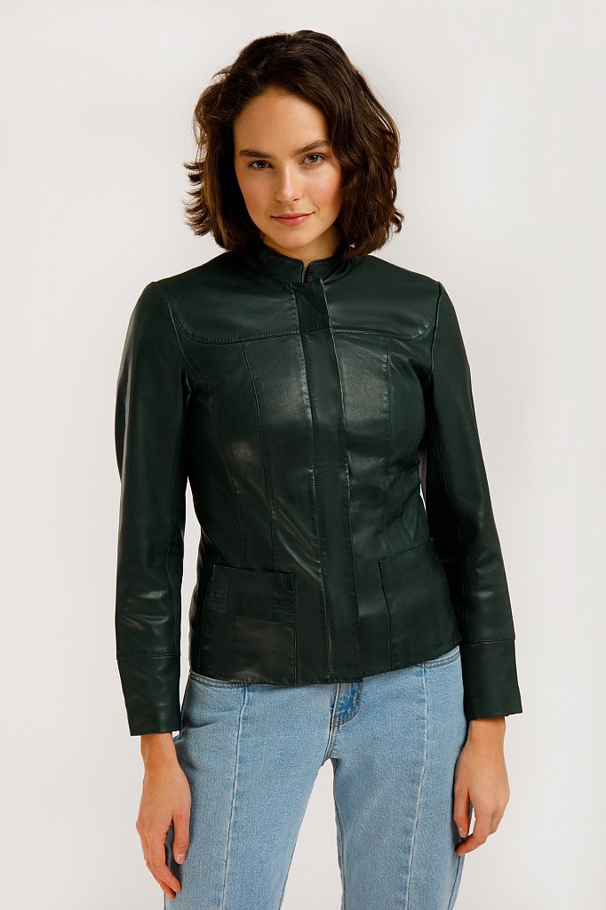 Куртка кожаная женская, Модель B20-11808, Фото №1
