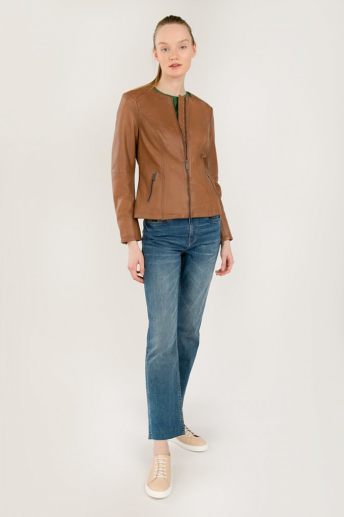 Куртка кожаная женская, Модель B20-11812, Фото №2