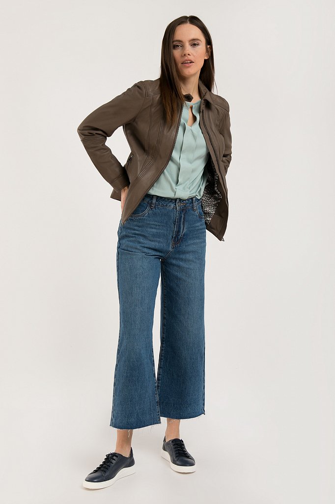 Куртка кожаная женская, Модель B20-11802, Фото №2