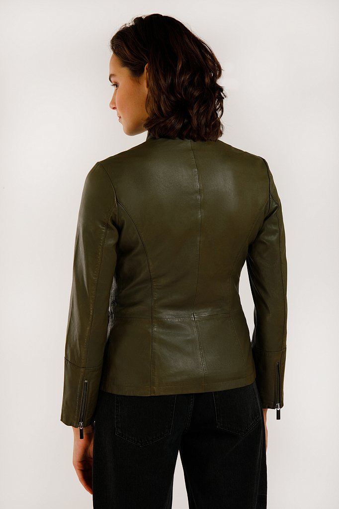 Куртка кожаная женская, Модель B20-11800, Фото №4