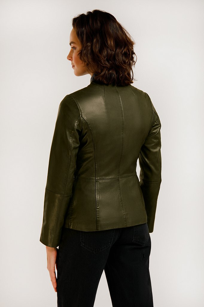 Куртка кожаная женская, Модель B20-11808, Фото №4