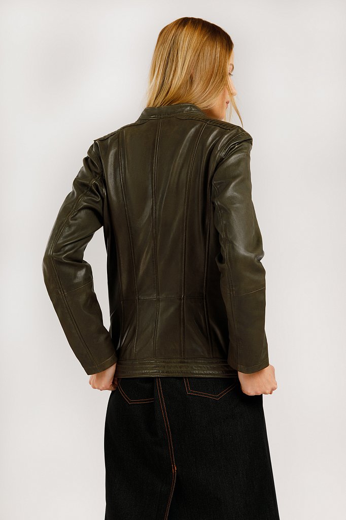 Куртка кожаная женская, Модель B20-11810, Фото №4