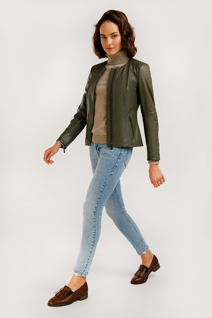 Куртка кожаная женская, Модель B20-11812, Фото №2