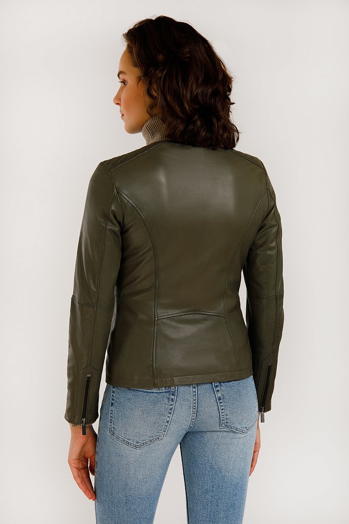 Куртка кожаная женская, Модель B20-11812, Фото №4