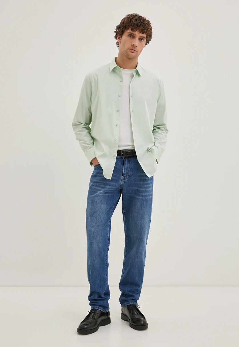 Джинсы tapered fit мужские, Модель B21-25009, Фото №1