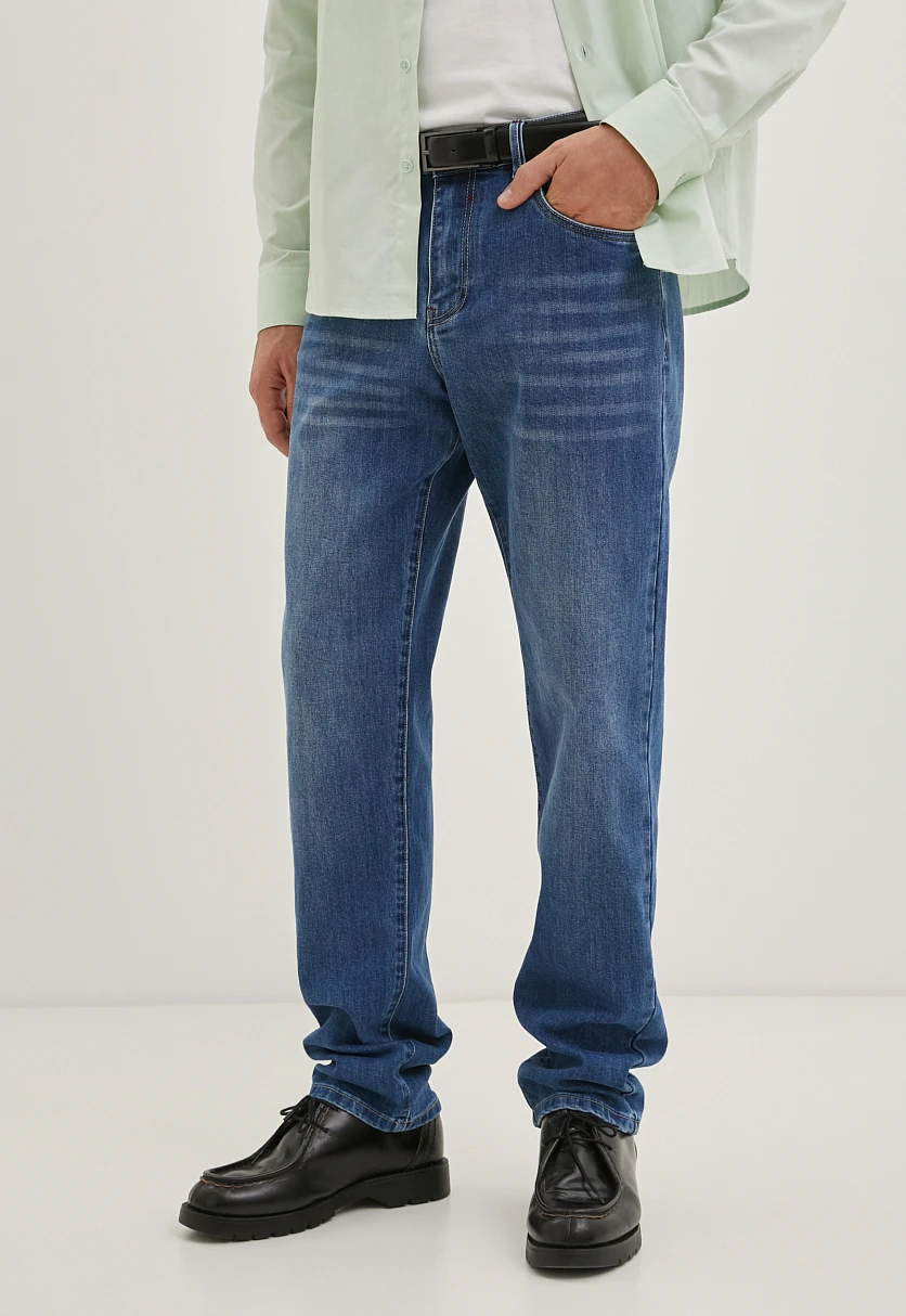 Джинсы tapered fit мужские, Модель B21-25009, Фото №2