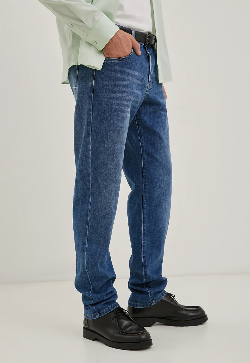 Джинсы tapered fit мужские, Модель B21-25009, Фото №3