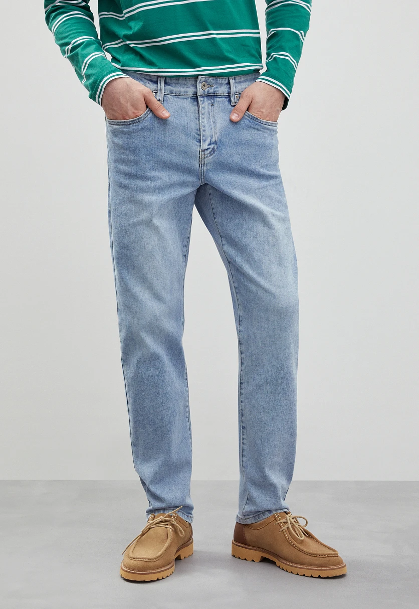 Джинсы tapered fit мужские, Модель B21-25009, Фото №2