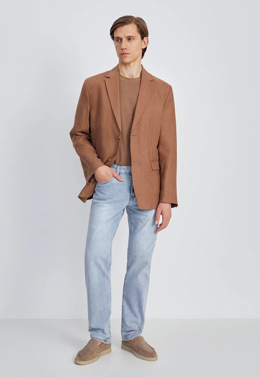 Джинсы tapered fit мужские, Модель B21-25009, Фото №3