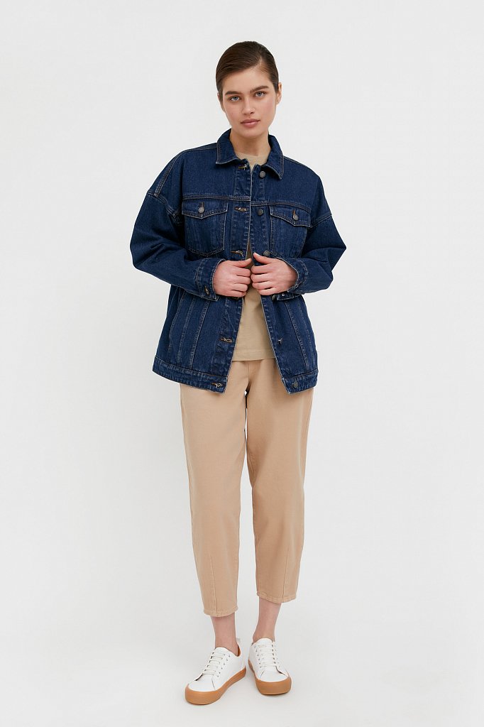 Базовая джинсовая куртка, Модель B21-15000, Фото №2