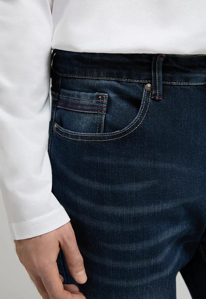 Джинсы tapered fit мужские, Модель B21-25009, Фото №4