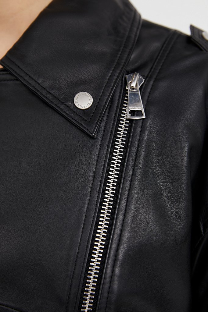 Куртка кожаная женская, Модель B21-11802, Фото №5