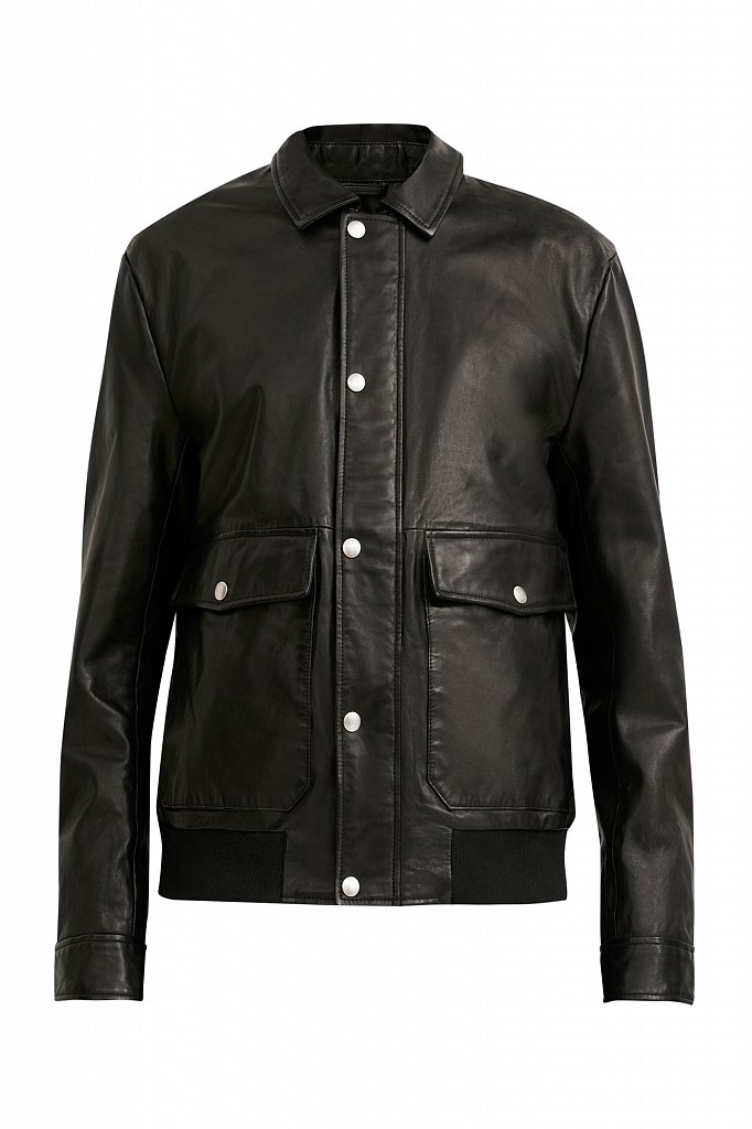 Куртка кожаная мужская, Модель B21-21801, Фото №3
