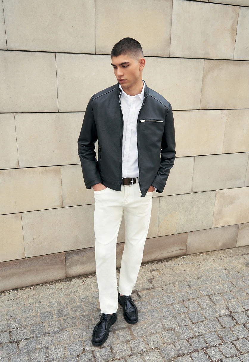 Джинсы tapered fit мужские, Модель B21-25009, Фото №11
