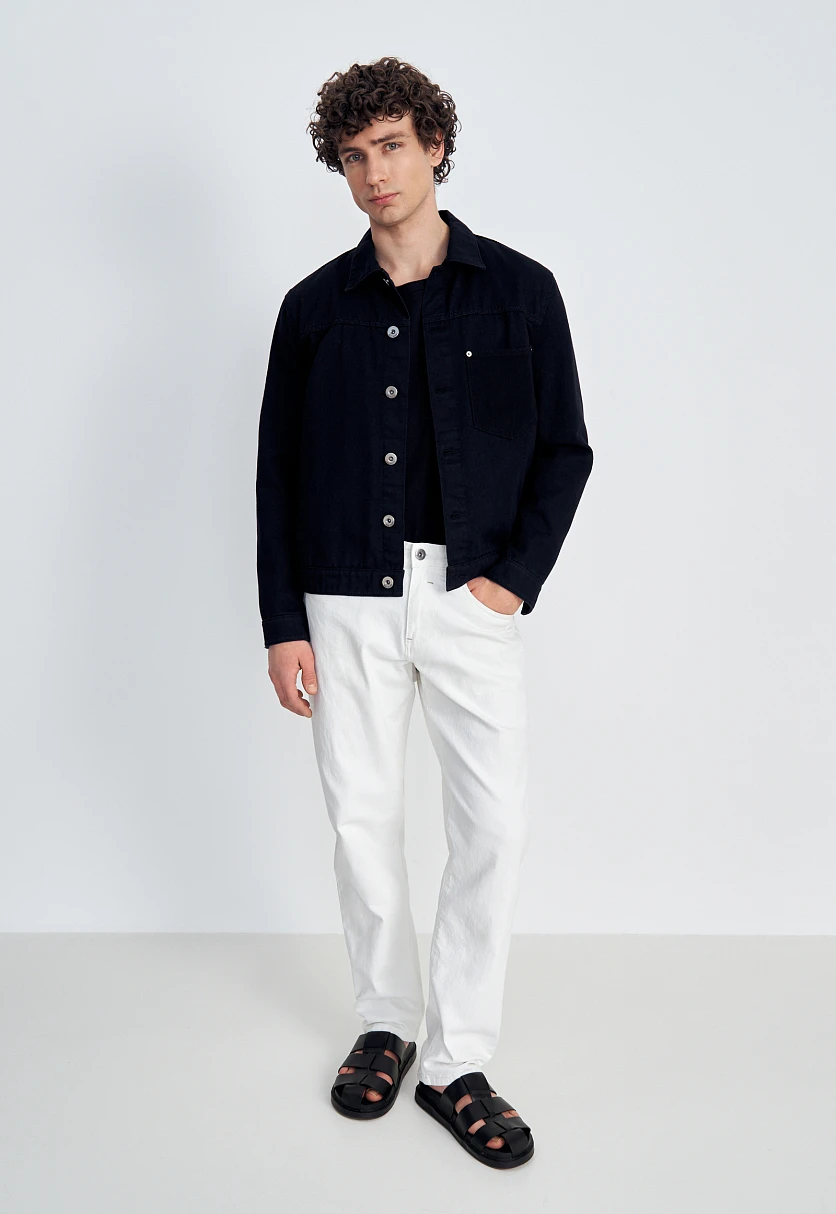 Джинсы tapered fit мужские, Модель B21-25009, Фото №4