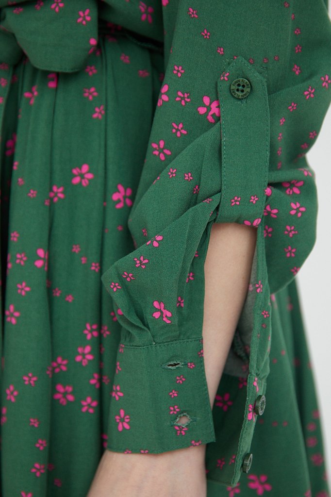 Платье-миди с цветочным принтом, Модель B21-32047, Фото №5
