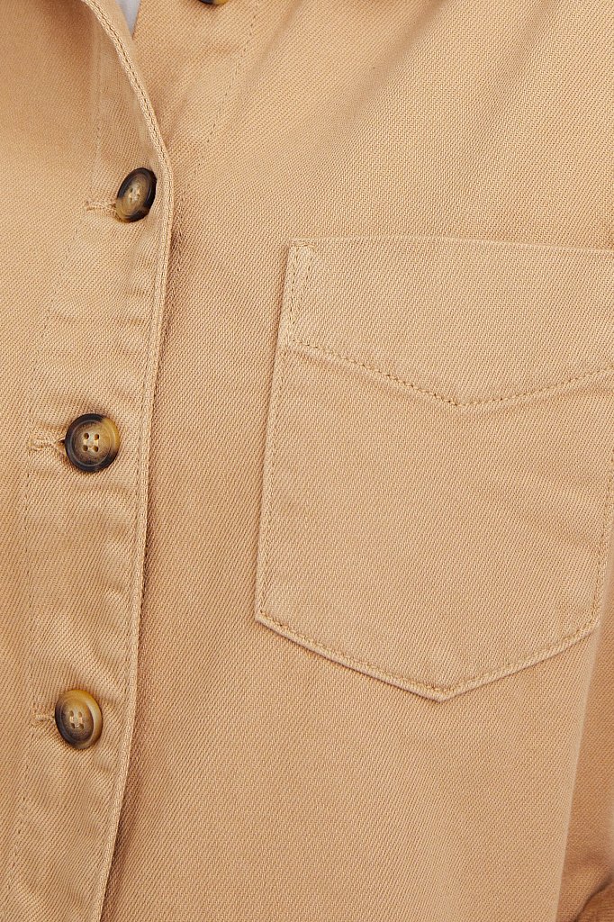 Рубашка женская джинсовая с отложным воротничком, Модель B21-15031, Фото №5