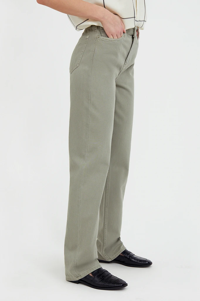 Джинсы straight fit женские, Модель B21-15024, Фото №3