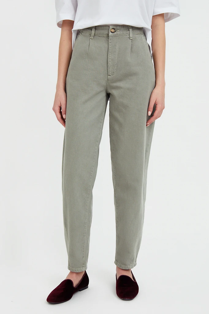 Джинсы tapered fit женские, Модель B21-15035, Фото №2