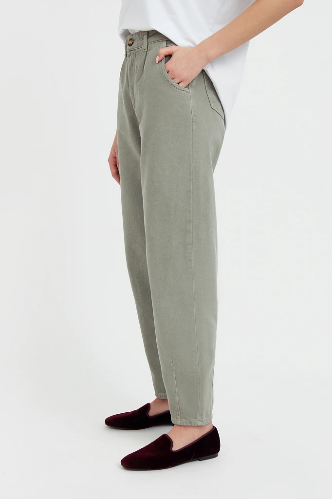 Джинсы tapered fit женские, Модель B21-15035, Фото №3