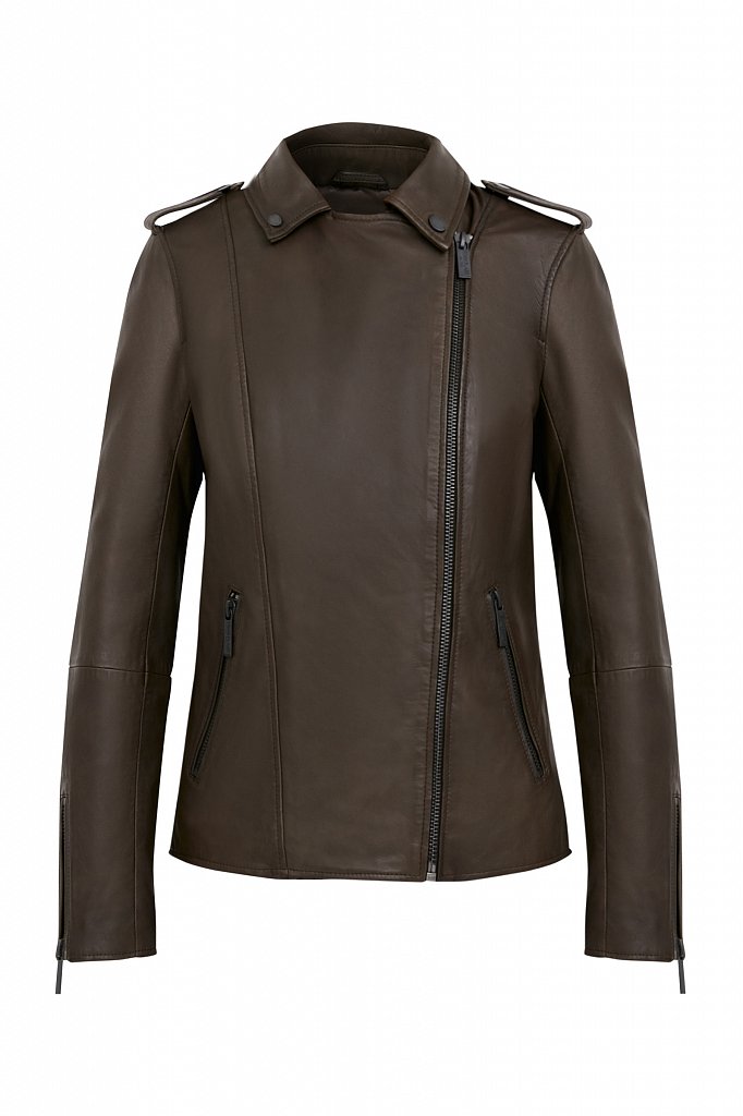 Куртка кожаная женская, Модель B21-11811, Фото №7
