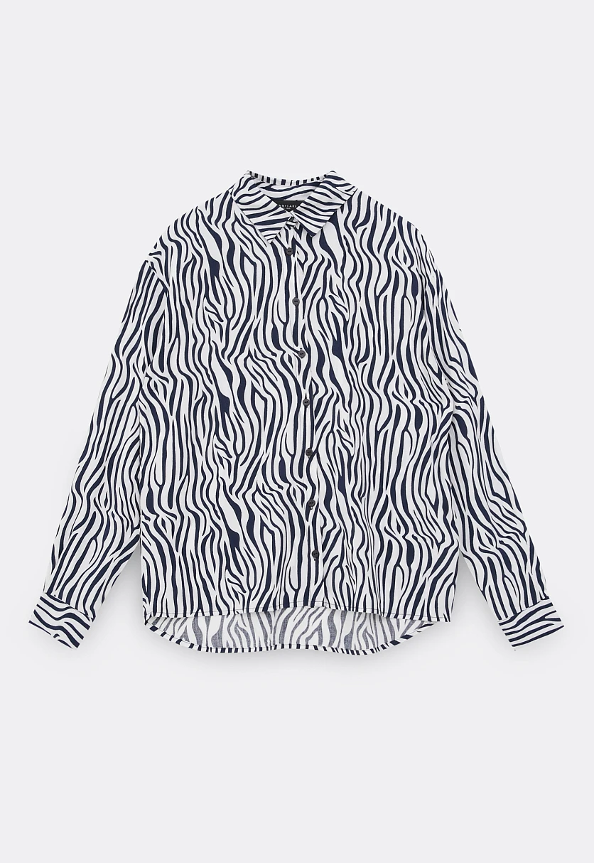 Блузка свободного кроя с отложным воротником, Модель BAS-10040, Фото №7