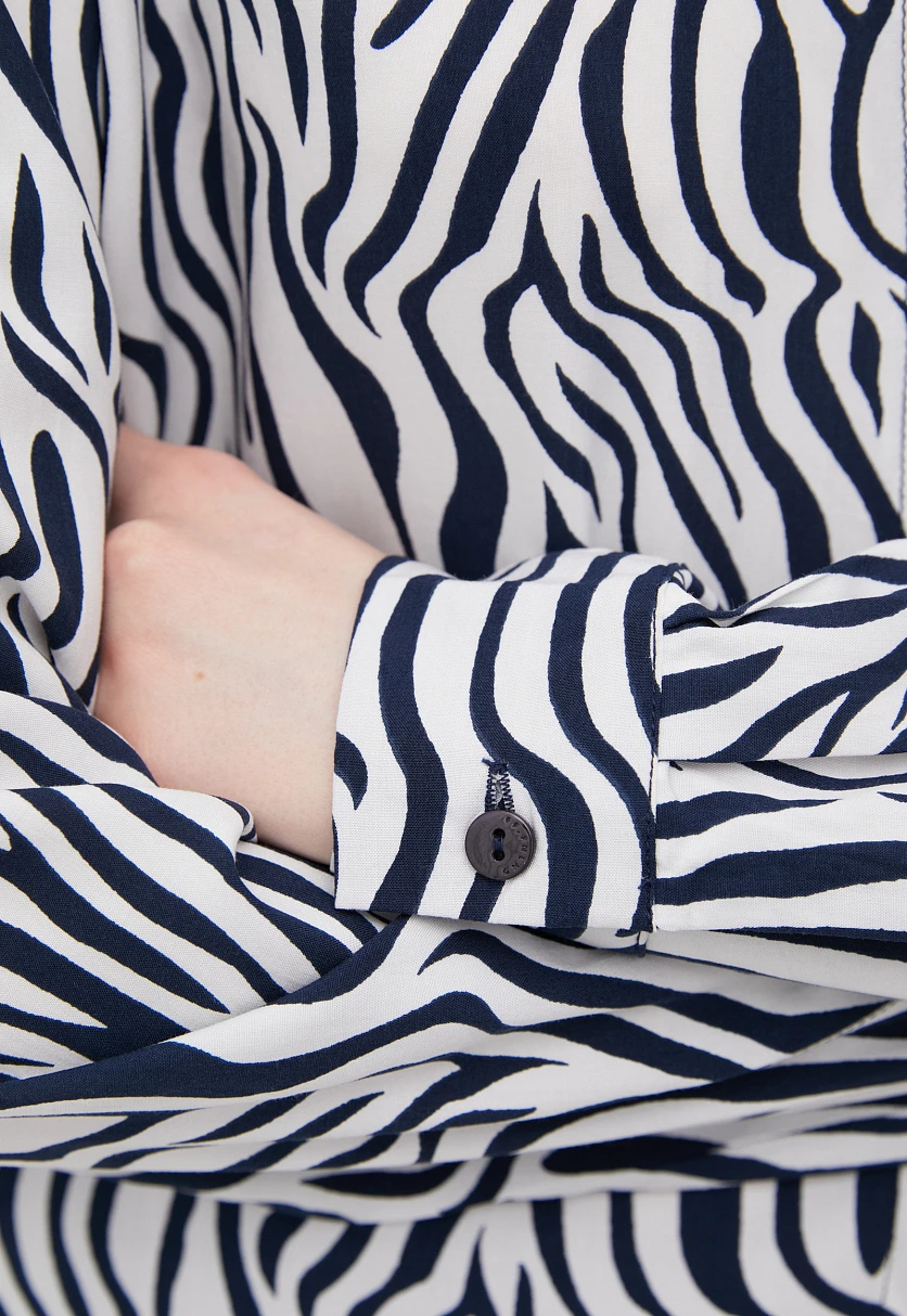 Блузка свободного кроя с отложным воротником, Модель BAS-10040, Фото №6