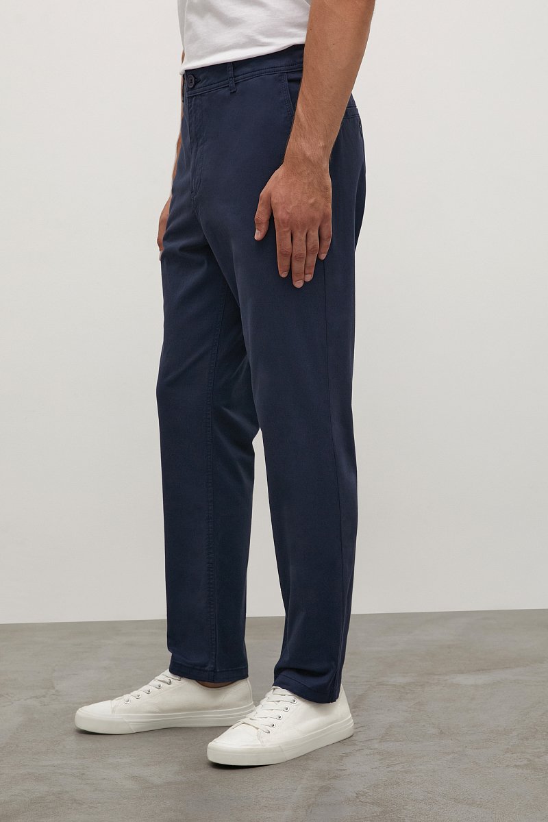 Хлопковые брюки tapered fit, Модель BAS-20066, Фото №3