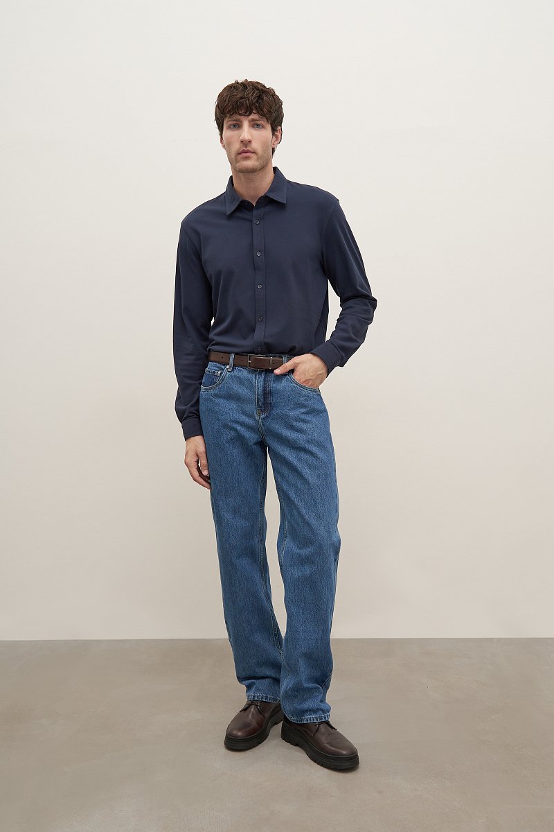 Рубашка мужская с длинным рукавом, Модель BAS-20080, Фото №3