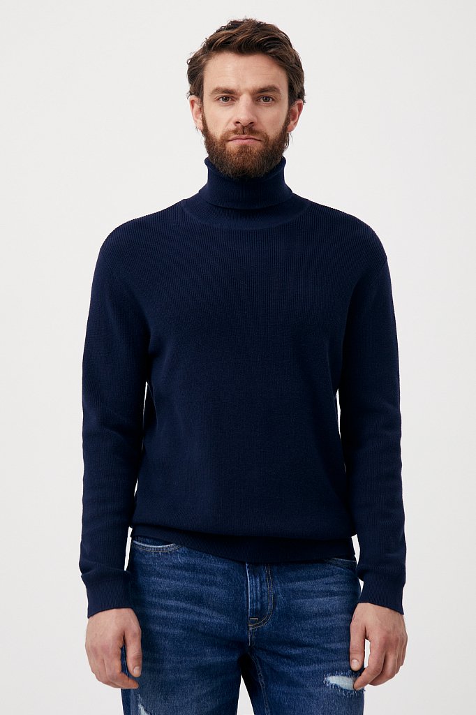 Базовый мужской свитер прямого силуэта, Модель BAS-20102, Фото №1